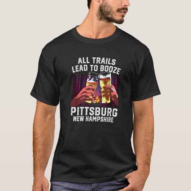 T-shirt Tous Les Sentiers Conduisent À Booze Pittsburgh Ca (Devant)