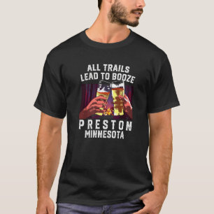 T-shirt Tous Les Sentiers Mènent À Booze Preston Camping M