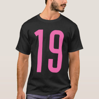 T-shirt Tous les Sports Fan Favorite rose Numéro 19 Jersey