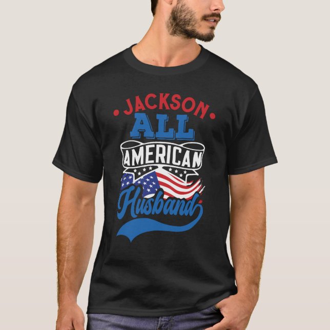 T-shirt Tous mari américain 4 juillet famille patriotique (Devant)