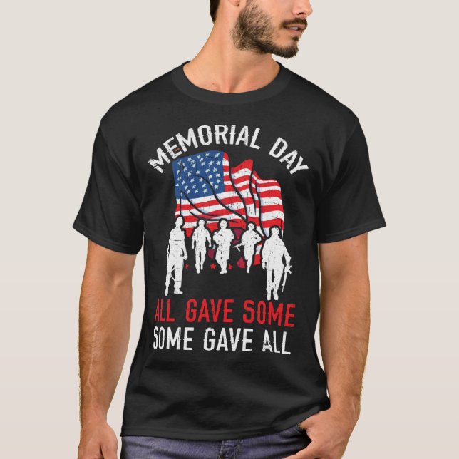 T-shirt Tous Ont Donné Certains Ont Donné All USA Drapeau  (Devant)
