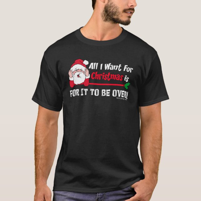 T-shirt Tous que je veux pour Noël (foncé) (Devant)