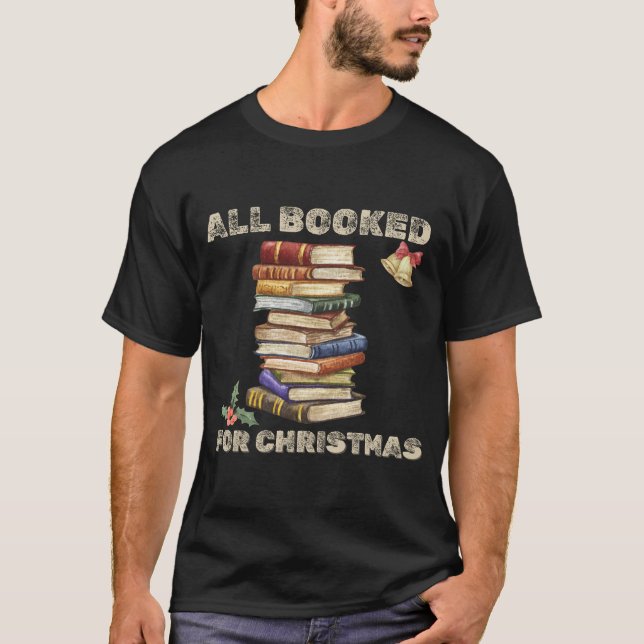 T-shirt Tous Réservé pour Noël Lover livre mens retro (Devant)