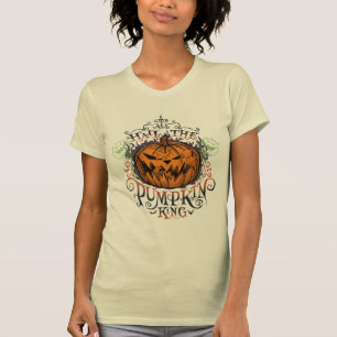 T-shirt Tous Saluent Le Roi Citrouille - Flammes Gothiques