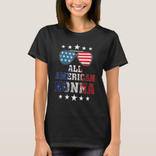 T-shirt Tout à fait Nonna Lunettes de soleil Drapeau Améri