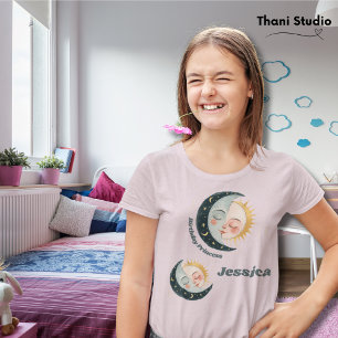 T-shirt Tout âge Pyjama céleste Vintage Anniversaire rose