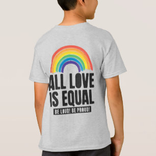T-shirt Tout amour est la même fierté LGBT Egalité des dro