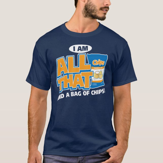 T-shirt Tout ça et un sac de chips (Devant)