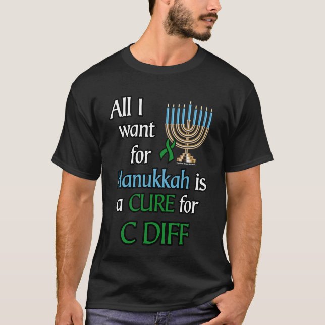 T-shirt Tout ce que je veux pour Hanoukka...C Diff (Devant)