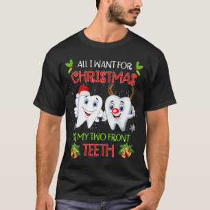 T-shirt Tout ce que je veux pour Noël, c'est Mon Deux Fro