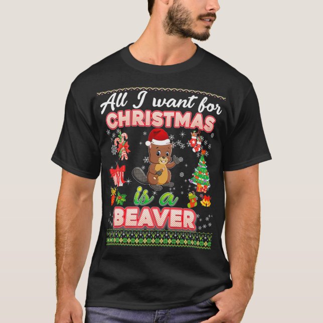 T-shirt Tout Ce Que Je Veux Pour Noël, C'Est Un Chandail L (Devant)