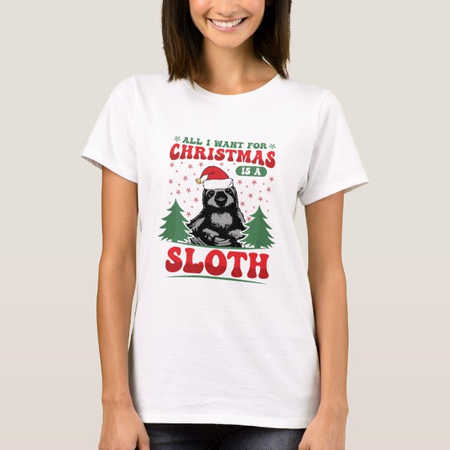 T-shirt Tout ce que je veux pour Noël est une sorcière (Devant)