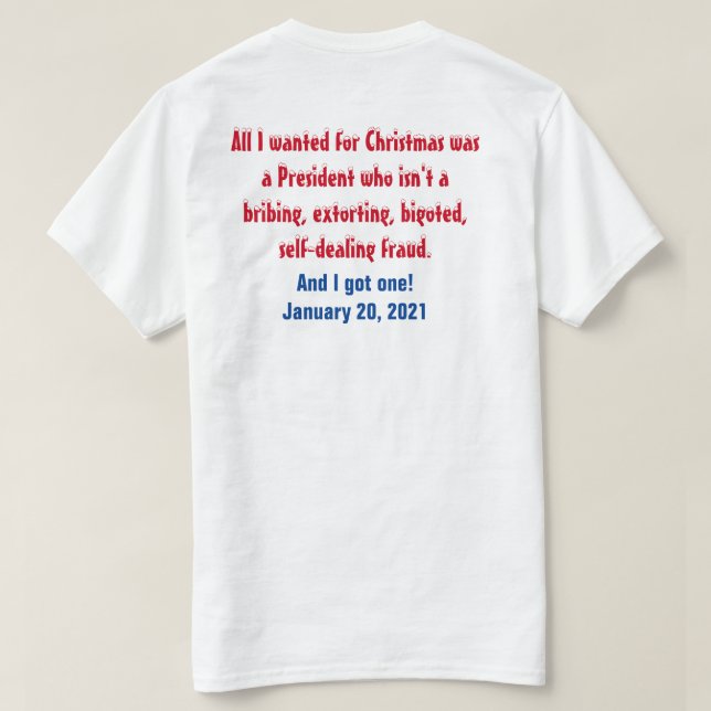 T-shirt Tout ce que je voulais pour Noël était un nouveau  (Design dos)