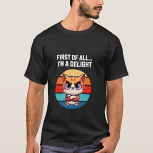 T-shirt Tout d'abord, je suis un chat en colère hommes Sar