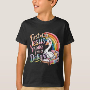 T-shirt Tout d'abord Jésus pense que je suis une image d'o