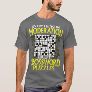 T-shirt Tout Dans La Modération Sauf Les Mots Croisés Puzz