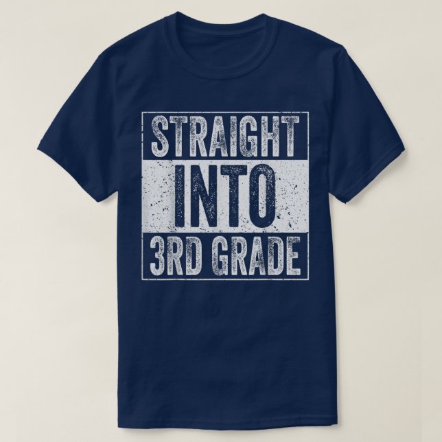 T-shirt Tout Droit En 3e Année Retour À L'École Troisième  (Design devant)