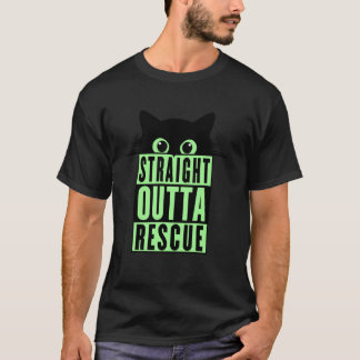 T-shirt Tout droit sortie du sauvetage Black Cat Hommes Fe