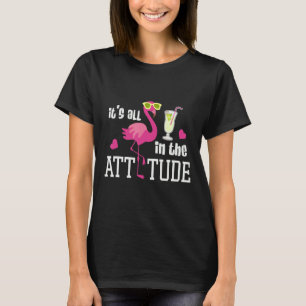 T-shirt Tout est dans l'Attitude Flamant rose Summer Beach