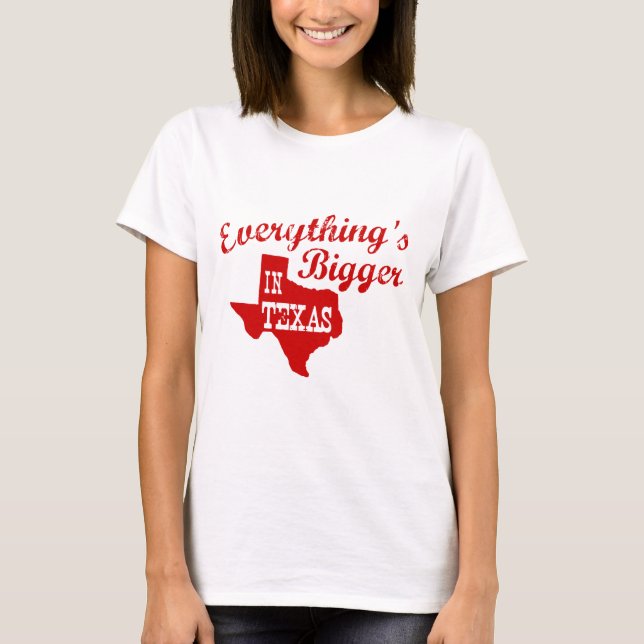 T-shirt Tout est plus grand au Texas State Shape Shirt (Devant)