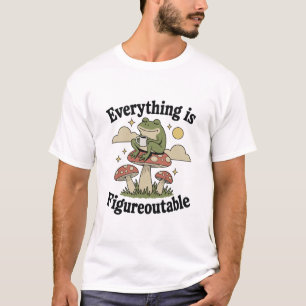 T-shirt Tout est surmontable grenouille avec du café