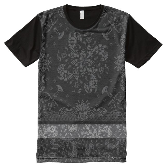T-shirt Tout Imprimé AVANT JÉSUS CHRIST rayure de bandana (Devant)