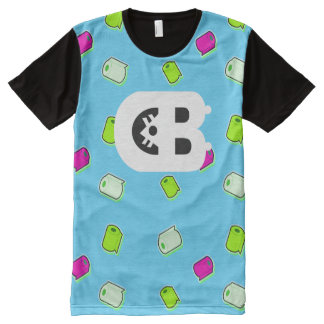 T-shirt Tout Imprimé Blue T Shirt The Toilet Roll