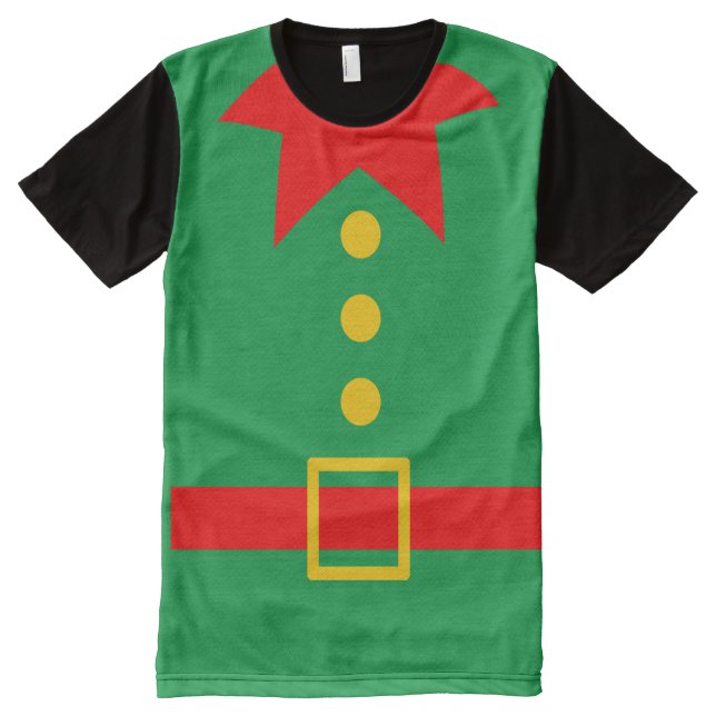 T-shirt Tout Imprimé Costume d'Elf (Devant)