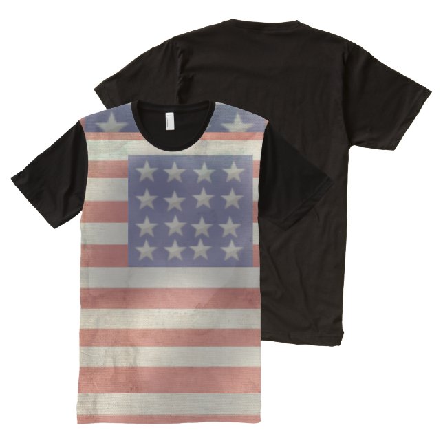 T-shirt Tout Imprimé Donnez-moi le votre fatigué vos pauvres (Devant et derrière)