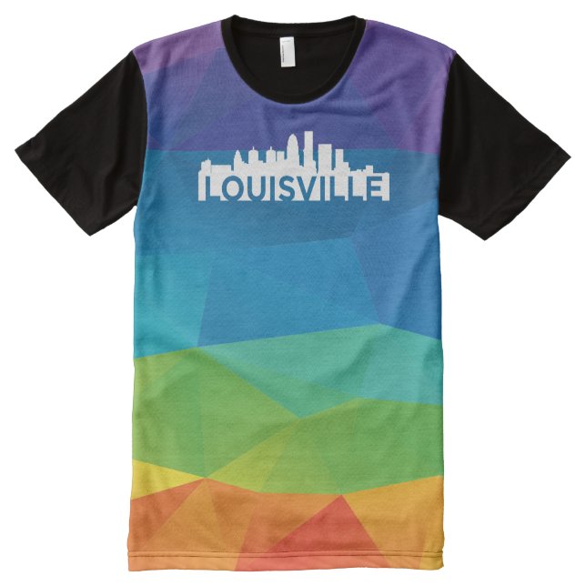 T-shirt Tout Imprimé Habillement américain de Louisville tout le (Devant)