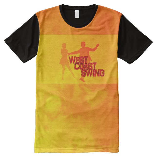 T-shirt Tout Imprimé Swing de la Côte Ouest (Devant)