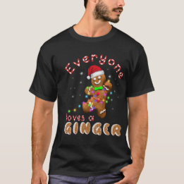 T-shirt Tout Le Monde Aime Le Ginger Funny Gingerbread Noë