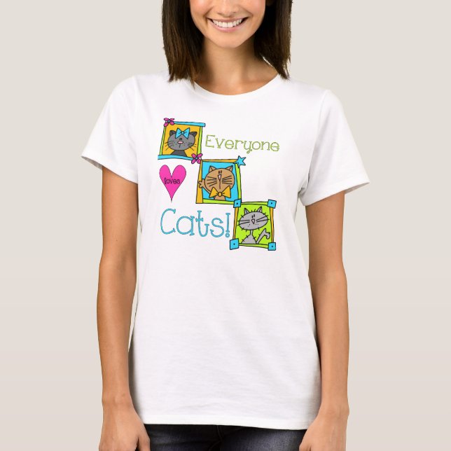 T-shirt Tout le monde aime les chats (Devant)