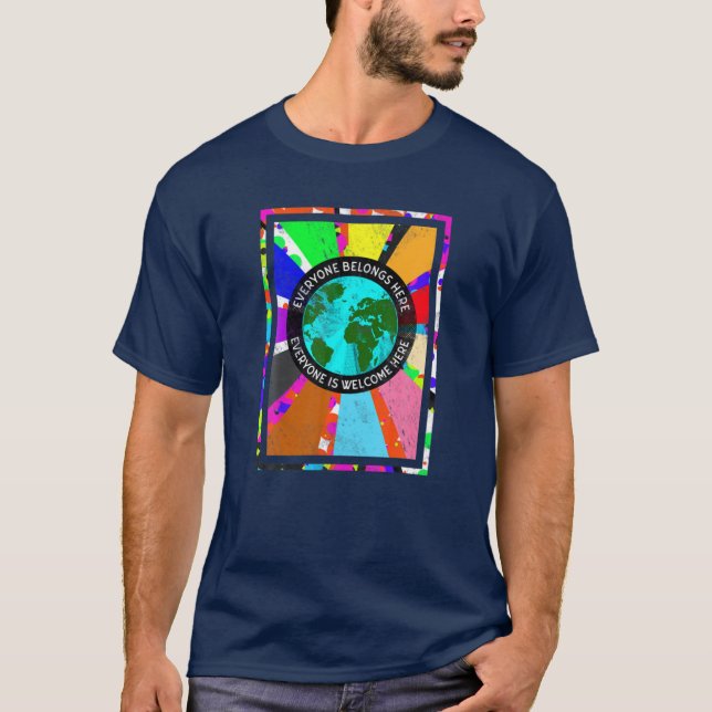 T-shirt Tout le monde appartient ici Jour des terres Gay p (Devant)