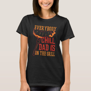 T-shirt Tout Le Monde Chill Papa Grill Fier Père