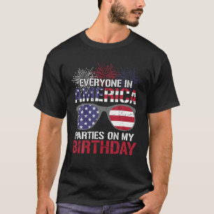 T-shirt Tout le monde dans les fêtes américaines lors de m