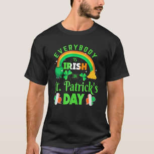 T-shirt Tout Le Monde Est Irlandais Sur St Patrick Day Blu