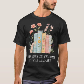 T-shirt Tout Le Monde Est Le Bienvenu À La Bibliothèque Bi
