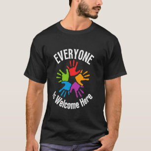 T-shirt Tout le monde est le bienvenu ici Enseigner la div