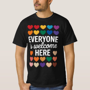 T-shirt Tout le monde est le bienvenu ici LGBTQ