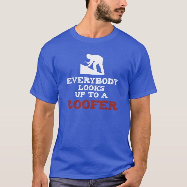 T-shirt Tout le monde recherche à une silhouette de ROOFER (Devant)
