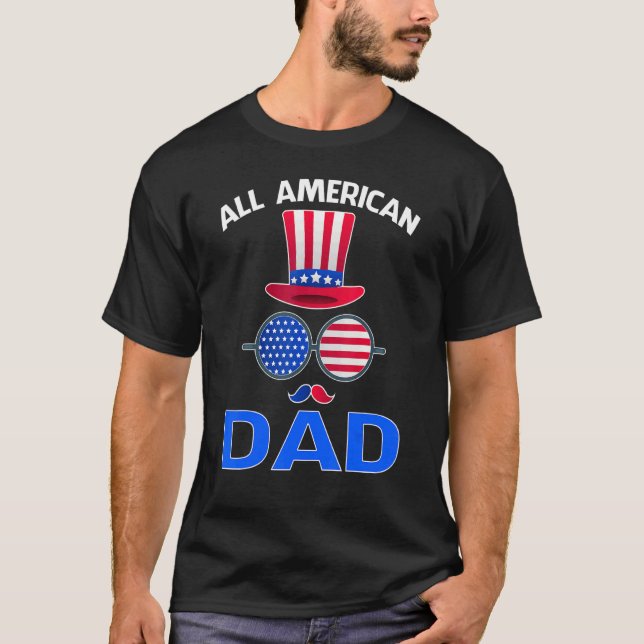 T-shirt Tout le papa américain nous 4 juillet la fierté pa (Devant)