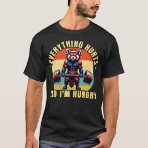 T-shirt Tout Me Fait Mal Et J'Ai Faim Red Panda Gym Weig