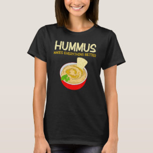 T-shirt Tout Mieux Trempette Végétalienne Nourriture Houmo