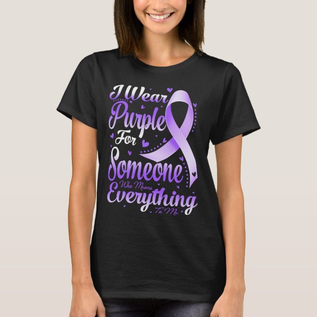 T-shirt Tout pour moi Epilepsie Jour Purple Ribbon Epilep (Devant)