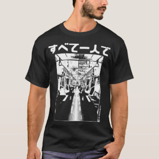 T-shirt Tout Seul Japonais Hiragana Metro Yamanote Ligne À