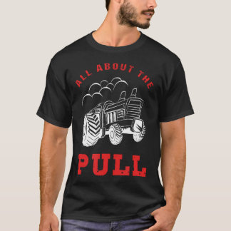 T-shirt Tout sur la traction silhouette vintage tracteur d