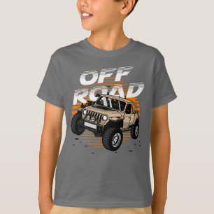 T-shirt Tout-terrain 4 X 4 Montagne Coucher de soleil
