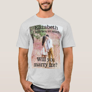 T-shirt Tout Texte Proposition De Mariage Photo Me Marier 