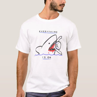 T-shirt Tout Va Bien - Drôle Requin Agressif